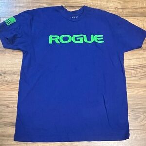 Rogue Men's Blue and Green Short Sleeve Tee